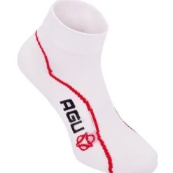 AGU Summer Fietssok Wit/Rood duo-pack