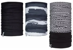 Avento colsjaal set van 3 zwart/wit