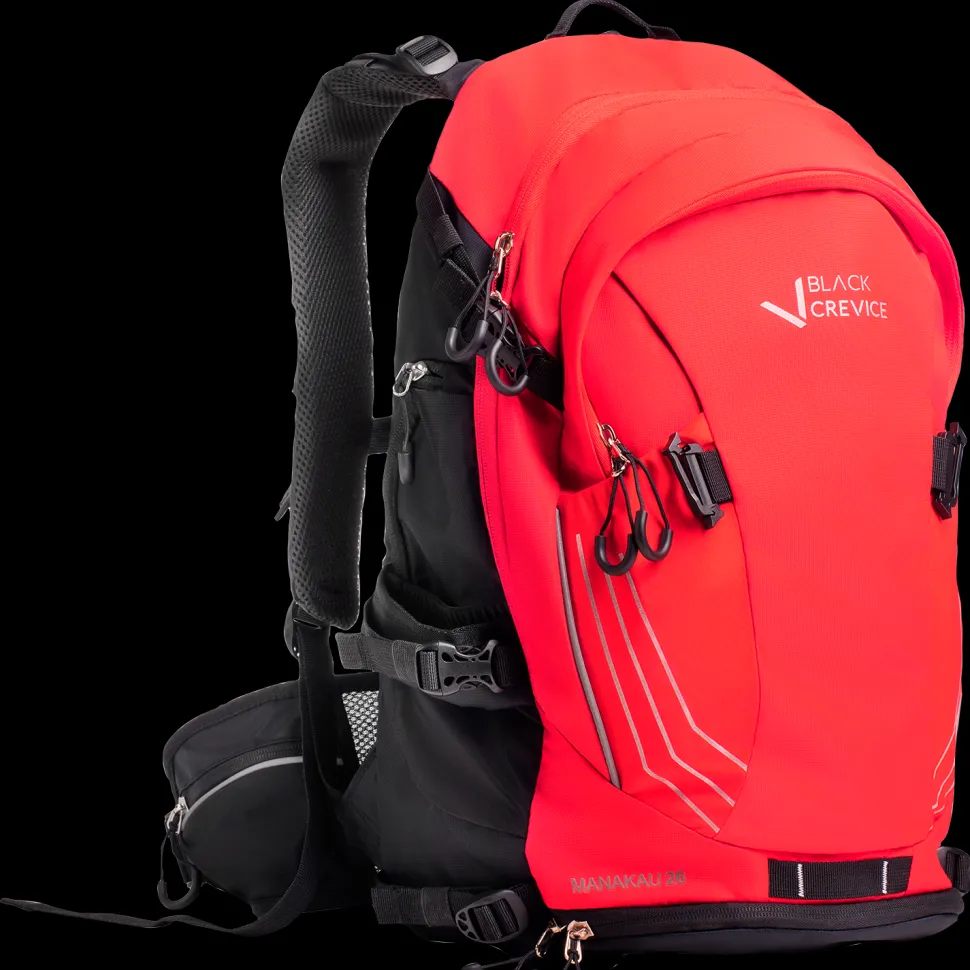 Black Crevise premium wandelrugzak rood