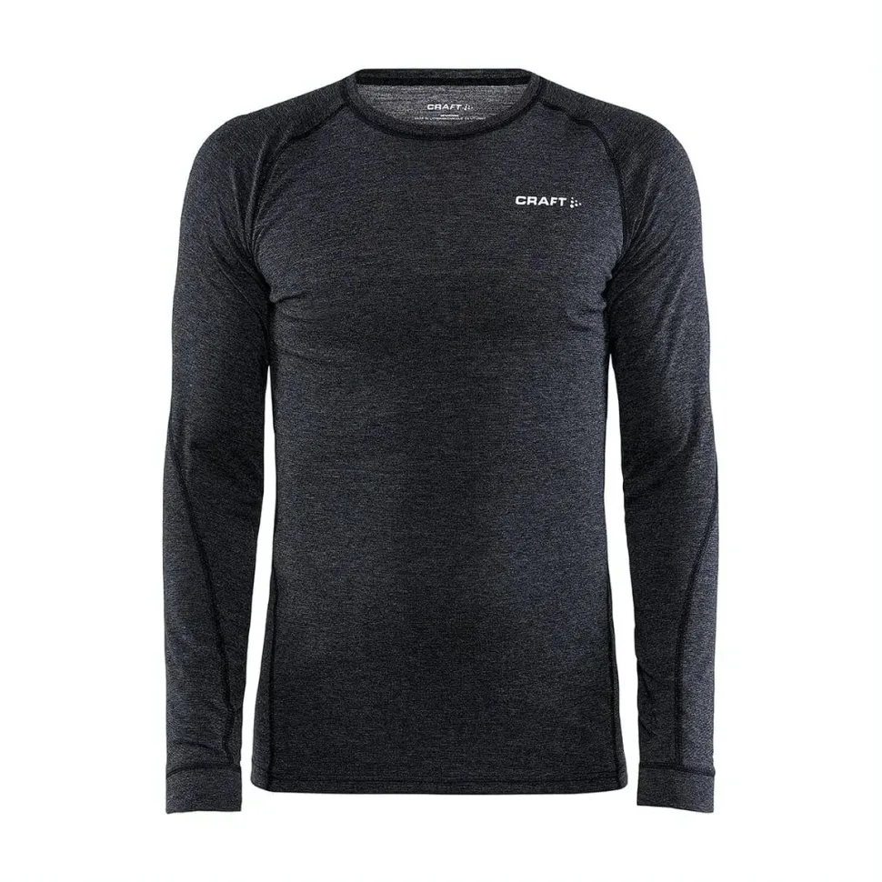 Craft CORE WOOL MERINO LS TEE Men BLACK-MELANGE