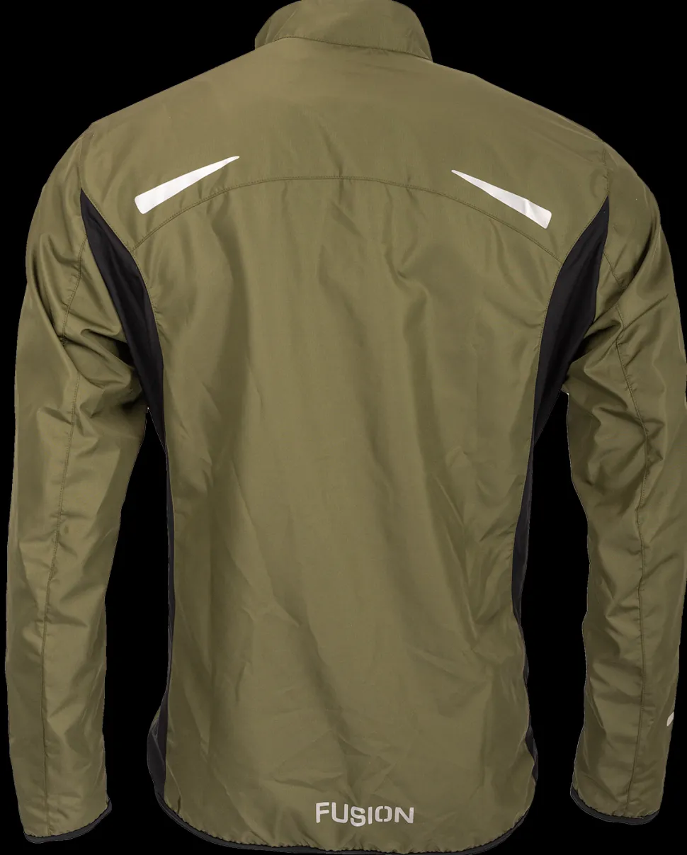 Fusion mens S1 run jacket green