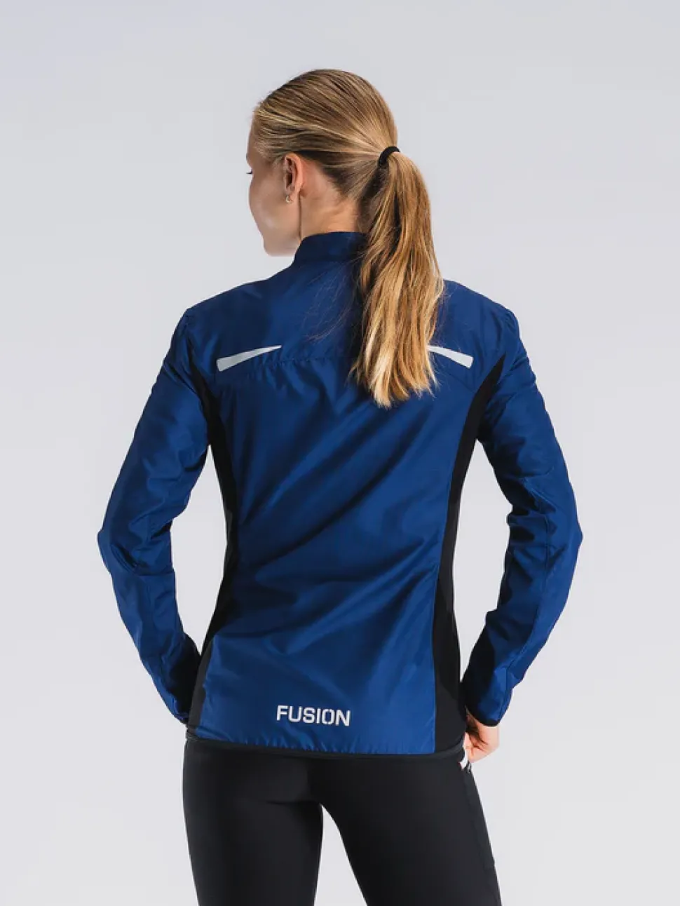 Fusion womens S1 run jacket night blue