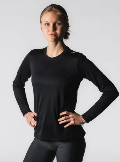 Fusion womens technical merino 150 black longsleeve