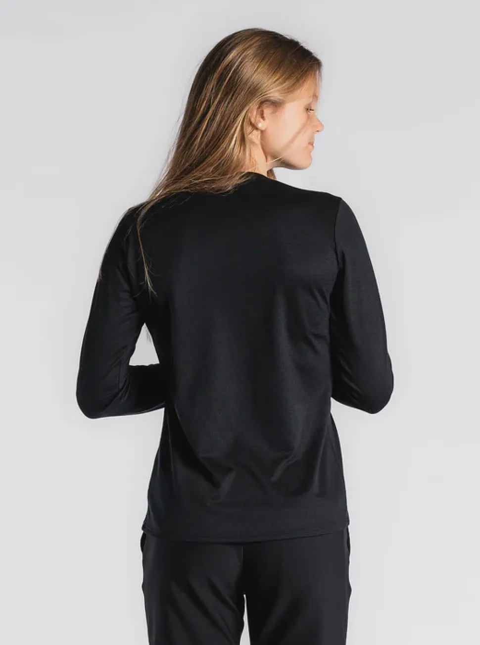 Fusion womens technical merino 150 black longsleeve