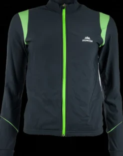 Hunter Performance Warming up jack antracite/ titanium groene rits