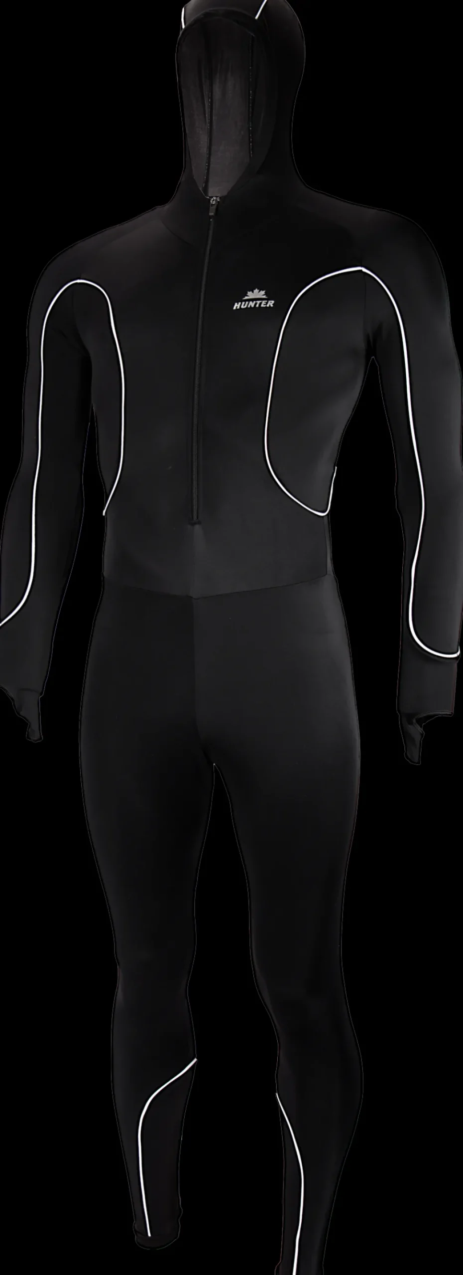 Hunter Speedpak lycra Pro met cap Zwart/Piping Wit