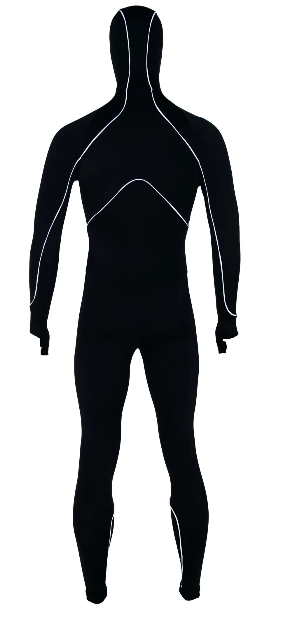 Hunter Speedpak lycra Pro met cap Zwart/Piping Wit