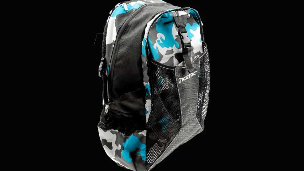 Icetec schaats/skeeler rugzak lichtblauw camouflage