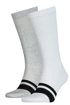 Puma regular crew 2 pack logo white+grey