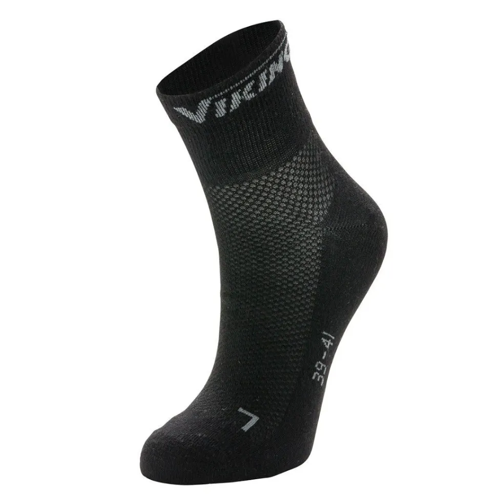 Viking Coolmax sokken extra dun zwart (2 paar)